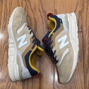 New Balance 997H Tan and Mustard Sneakers